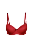Alışveriş Meydanı Kadın Kırmızı Desteksiz Dolgusuz Balenli Boş Kap Sütyen - 1