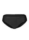 Alışveriş Meydanı Siyah Likralı Dantelli Penye Pamuk Slip Bayan Külot - 1