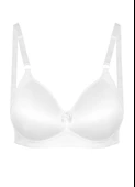 Alışveriş Meydanı Kadın Beyaz Toparlayıcı Küçültücü Balensiz Boş Kap Sütyen thumbnail 1