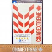 Alev Turuncusu Damalı Kask Motosiklet Sticker Takımı Çınar Extreme thumbnail 4