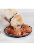 Köpek Yavaş Besleme Matı Mama Bulmaca Matı - Köpek Interaktif Oyuncağı KAHVERENGİ - 1
