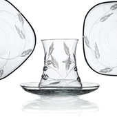 Decocia Kazaan 6 Kişilik 12 Parça Çay Seti 170cc Sürgün Desenli thumbnail 1