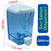 Wespa Plastik Şeffaf Sıvı Sabun Dispenseri 1000 ml. - 1