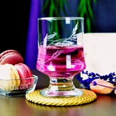 Decocia Aria 6 Adet Ayaklı Su Bardağı Magnolia Cup 310cc Sürgün Desenli thumbnail 2