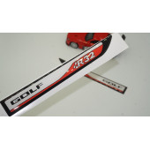 Volkswagen Golf R32 Yan Aynalar Ve Çamurluk Yanı Damla Desen Bıçak Logo Arma Seti thumbnail 1