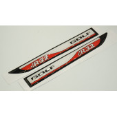 Volkswagen Golf R32 Yan Aynalar Ve Çamurluk Yanı Damla Desen Bıçak Logo Arma Seti thumbnail 3