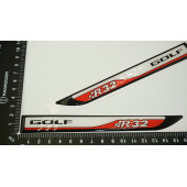 Volkswagen Golf R32 Yan Aynalar Ve Çamurluk Yanı Damla Desen Bıçak Logo Arma Seti thumbnail 4