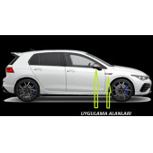 Volkswagen Golf R32 Yan Aynalar Ve Çamurluk Yanı Damla Desen Bıçak Logo Arma Seti thumbnail 5