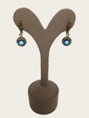 Taşlı Pirinç Küpe - Çok Renkli - Tek Ebat - 2