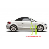 Audi S Line TT TTS Yan Aynalar Ve Çamurluk Yanı Damla Desen Bıçak Logo Arma Seti - 5