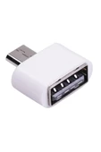 Mikro Usb Host Otg Dönüştürücü Çevirici Adaptör Beyaz - 3