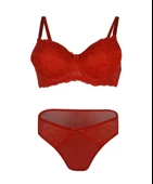 Essa Bayan Desteksiz Dantelli Sütyen Külot Takımı - 3