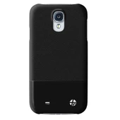 Samsung Galaxy S4 Kılıf Trexta Marka Deri Dokulu Dikişli Sert - Siyah thumbnail 1