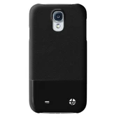 Samsung Galaxy S4 Kılıf Trexta Marka Deri Dokulu Dikişli Sert - Siyah thumbnail 4