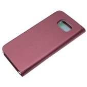 Samsung Galaxy S6 Kılıf S-View Pencereli (Suni Deri) - Bordo thumbnail 4