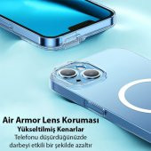 Baseus iPhone 14 6.1inc Magsafe Silikon Kılıf ve Full Kaplama Kırılmaz Ekran Koruyucu Sararmaz Kılıf - 3