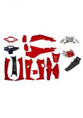 RAMZEY C100 LİFAN 100 KAPORTA SETİ   KIRMIZI FAR STOP DAHİL - 1