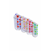 London Socks Kare Desenli 4'lü Babet Çorap - 1