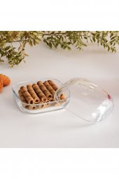 Paşabahçe kapaklı kahvaltılık - çok amaçlı cam saklama kabı 96887 - 1