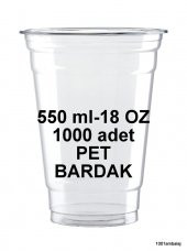 PLASTİK BARDAK 550 ML 18 OZ 1 KOLİ 1000 ADET ŞEFFAF 1001 AMBALAJ - 1