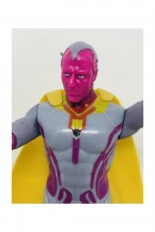 Orta Boy 17 cm Işıklı Hareketli Avengers Yenilmezler Oyuncak Vision Karakter Figür - 5