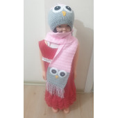 Kız Bebek 5 Yaş Atkı Bere Takımı - 2