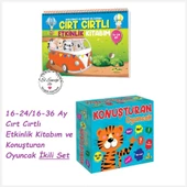 Y.Z. 16-24 Ay Konuşma ve Dikkati Geliştiren Cırt Cırtlı Etkinlik Kitabım ve 16-36 Ay Konuşturan Oyuncak İkili Seti - 1