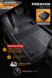 Dacia Duster 2010-2017  Model ve Sonrası Uyumlu Oto Paspas 4D   Maximum (Siyah) - 2