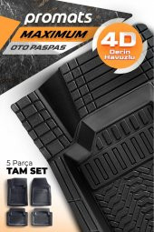 Dacia Duster 2010-2017  Model ve Sonrası Uyumlu Oto Paspas 4D   Maximum (Siyah) - 3