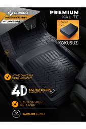 Opel Astra G Hatcback 1999 Model ve Sonrası Uyumlu Oto Paspas 4D   Profesyonel (Siyah) - 2