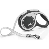 Flexi New Comfort Şerit L 5 Metre Siyah Max.60kg Otomatik Köpek Gezdirme Tasması - 1