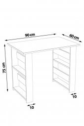 DEKORFİM Fimstore Yasemin Safir Meşe Çalışma Masası - 4