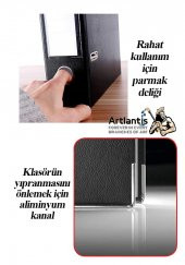 Büro Klasörü Kırmızı Geniş 5 Adet Plastik Geniş Kırmızı Klasör Halkalı Paslanmaz Çelik Klipsli 5 Adet thumbnail 5