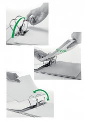 Büro Klasörü Turkuaz Geniş 5 Adet Plastik Geniş Turkuaz Klasör Halkalı Paslanmaz Çelik Klipsli 5 Adet thumbnail 6