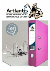 Büro Klasörü Pembe Geniş 10 Adet Plastik Geniş Pembe Klasör Halkalı Paslanmaz Çelik Klipsli 10 Adet - 2