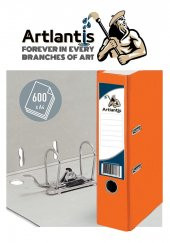 Büro Klasörü Turuncu Geniş 10 Adet Plastik Geniş Turuncu Klasör Halkalı Paslanmaz Çelik Klipsli 10 Adet - 2