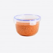 Plastik Saklama Kabı Silikon Contalı Yuvarlak 2100 ml - 1