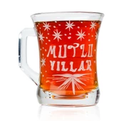 Decocia Yeni Yıl Hediyesi Kişiye Özel Yazılı İsimli Cam Kupa 225CC Handmade - 1