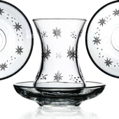 Decocia S03 12 Kişilik 24 Parça Çay Seti  135cc Sema Desenli thumbnail 1