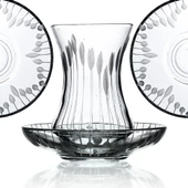 Decocia Pudgy 25 Parça  6 Kişilik Kesme Bardak Çeyiz Seti Vega Desenli thumbnail 4