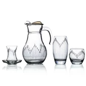 Decocia Pudgy 25 Parça  6 Kişilik Kesme Bardak Çeyiz Seti Vega Desenli thumbnail 1