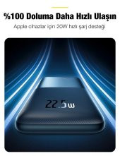 Baseus Dijital Göstergeli 22.5W 10000mAh PowerBank, Akım Korumalı Pro Model 2x USB, 1x PD Type C - 5