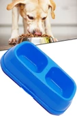 Kedi - Köpek Mama Ve Su Kabı 2 Bölmeli  Büyük Boy - 1