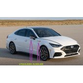 Hyundai N Line Sonata Yan Aynalar Ve Çamurluk Yanı Damla Desen Bıçak Logo Arma Seti - 5