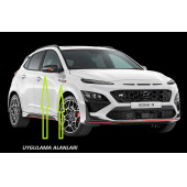 Hyundai N Line Kona Yan Aynalar Ve Çamurluk Yanı Damla Desen Bıçak Logo Arma Seti thumbnail 5