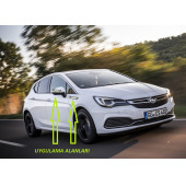 Opel OPC Astra Yan Aynalar Ve Çamurluk Yanı Damla Desen Bıçak Logo Arma Seti - 5