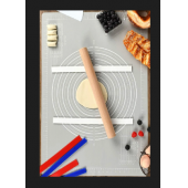 SİLİKON HAMUR AÇMA MATI 45X60 GRİ - 3