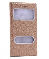 Apple iPhone 6 Plus Kılıf Simli Dolce Kapaklı Kılıf - Gold - 1
