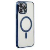 iPhone 12 Pro Kılıf Magsafe Özellikli Lazer Silikon Kapak - 6