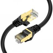 Qgeem QG-OT0601 1mt Cat6 CU AWG24-7 UTP Siyah Network Kablosu thumbnail 1